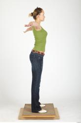 Whole Body Woman Animation references T poses Casual Slim Studio photo references